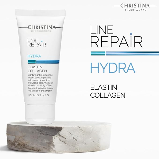 Christina Line Repair Elastin Collagen Cream for Face with Hyaluronic Acid | Face Repair Cream Nourishes and Replenishes the Skin 60ml / 2 fl.oz-GlimoraGlow