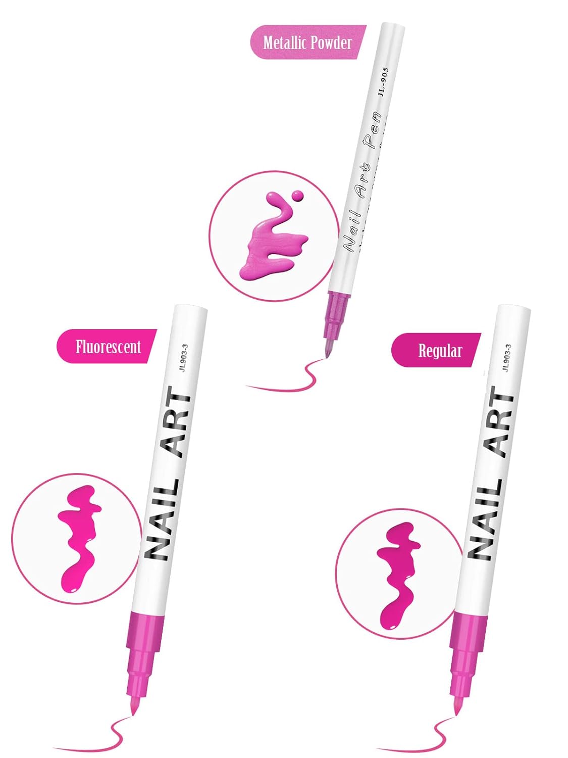 12 Color 3D Nail Art Pens Set, Kalolary Nail Point Graffiti Dotting Pen Drawing Painting Liner Brush for DIY Nail Art Beauty Adorn Manicure Tools-GlimoraGlow