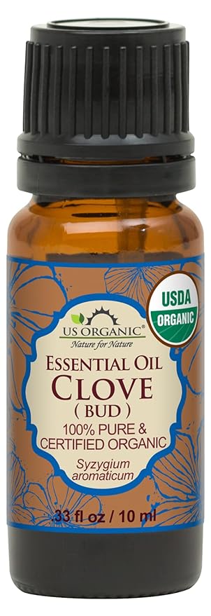 US Organic 100% Pure Clove Bud Essential Oil - USDA Certified Organic, Steam Distilled (10 ml)-GlimoraGlow