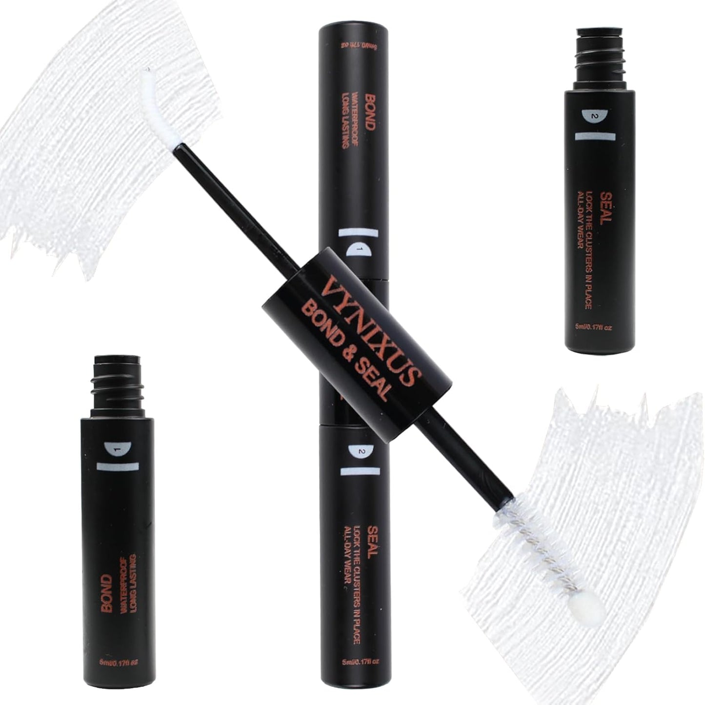 Lash Bond and Seal Waterproof Lash Glue for Eyelash Clusters Lash Cluster Glue Eyelash Glue 2-IN-1 10ml 72H+-GlimoraGlow