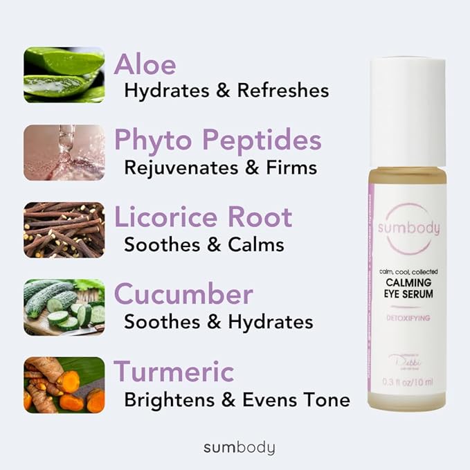 Natural Peptide Energizing + Eye Serum Reduces Puffiness, Fine Lines & Under Eye Bags Hydrating fragrance free Under Eye Treatment Roller ball massage, age-defying eye cream-GlimoraGlow