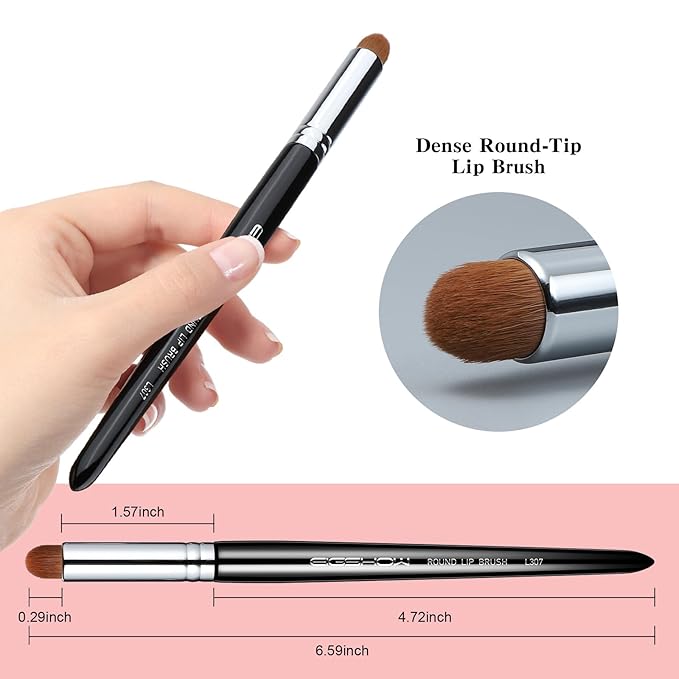 Lip Brush, EIGSHOW Lip Smudge Brush Round head for Gloss Lipstick, Multi-purpose Makeup Blending Applicator, Reusable (L307)-GlimoraGlow