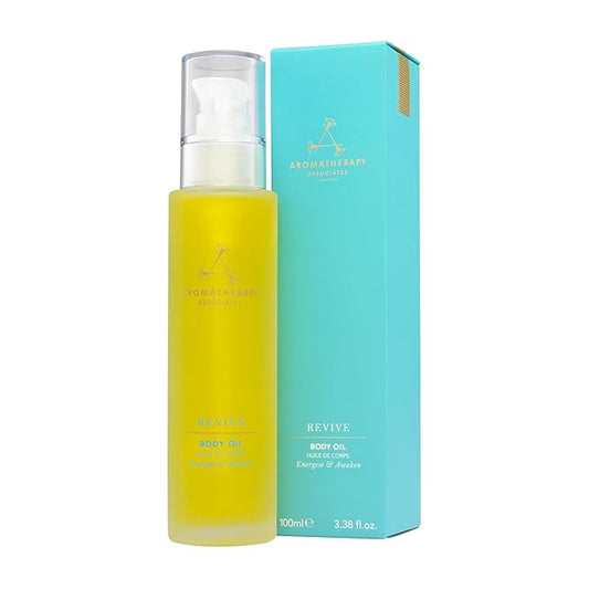 Aromatherapy Associates Revive Body Oil. A Luxurious Oil for an Energized and Nourished Body. Essential Oils Promote Healthy Micro-Circulation and Soften Skin (3.4 fl oz)-GlimoraGlow