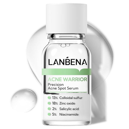 LANBENA Precision Acne Spot Serum, Acne Drying Lotion, Overnight Acne Treatment For Face, Dry Out Pimples, Blemishes, Zits And Clean Pores, 0.42 Fl Oz-GlimoraGlow