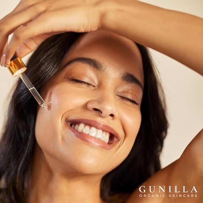 GUNILLA Cell Rejuvenator Serum | Anti-Aging Anti Wrinkle Hydrating Facial Serum for Fine Lines, Dark Spots with Organic Aloe Vera, Collagen, Elastin, Keratin, Vitamin C, Ginseng | 1 oz-GlimoraGlow