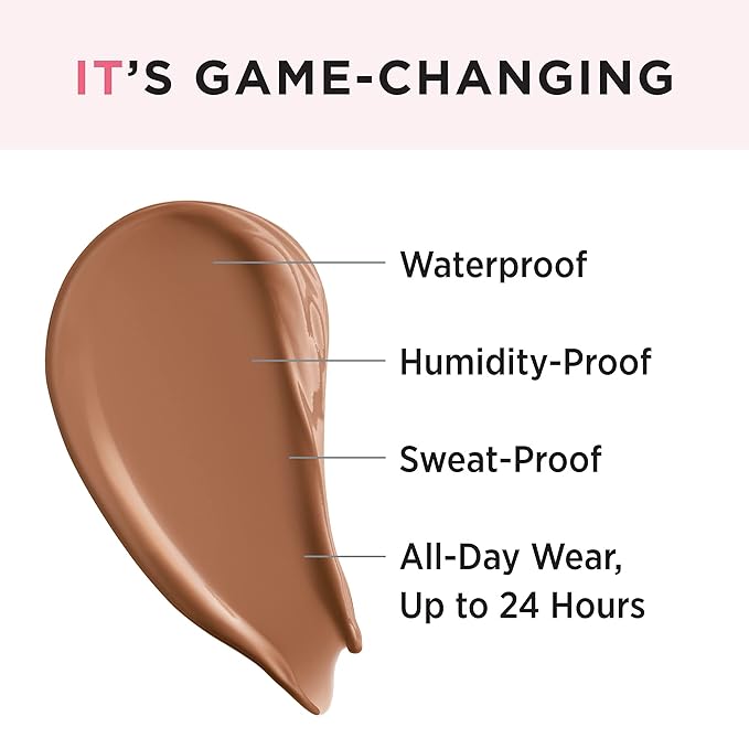 IT Cosmetics Makeup Set - Includes Supersize Bye Bye Under Eye Concealer (42.5 Deep) + Heavenly Luxe Complexion Perfection Concealer Brush (1 fl oz) - with Collagen, Hyaluronic Acid & Antioxidants-GlimoraGlow