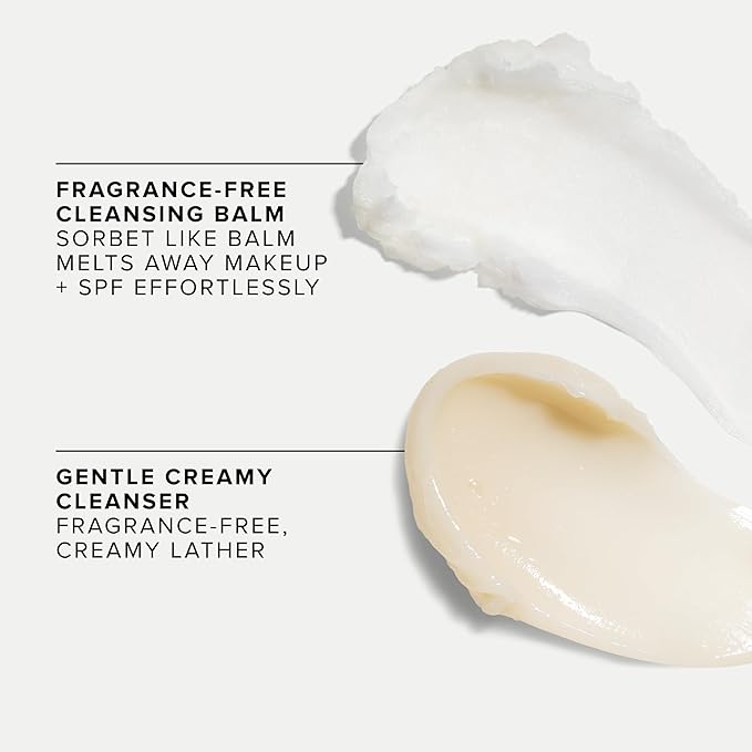 Farmacy Gentle Double Cleanse Skincare Gift Set - Fragrance-Free Gentle Creamy Face Cleanser & Makeup Remover Cleansing Balm - Melts Away Makeup & Helps Promote Healthy Skin (2 Count)-GlimoraGlow