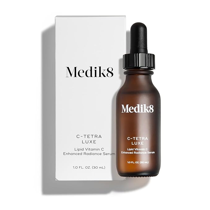 Medik8 C-Tetra Luxe - Balancing Vitamin C Serum For Face - Smooths Fine Lines and Wrinkles - Face Serum with Squalane - Vegan and Gluten Free - 1.0 oz-GlimoraGlow