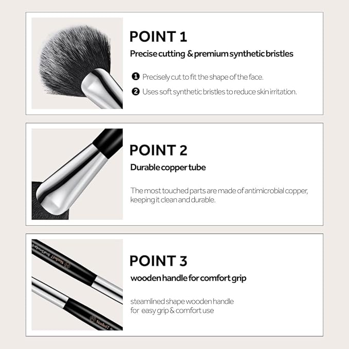 Eye Makeup Brush Set 5 Pcs | Small & Portable Eye Shadow Brushes | Korean Eye Makeup Brushes | Premium Synthetic Bristles for Professionals-GlimoraGlow