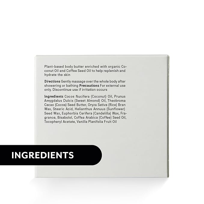 THE ACT Solid Coconut Body Butter – Organic Vegan Moisturizer with Shea & Almond Oils – Melts in Hands – Massage Balm for Dry Skin – Natural Skincare for Women & Men – 6 oz with Spatula-GlimoraGlow