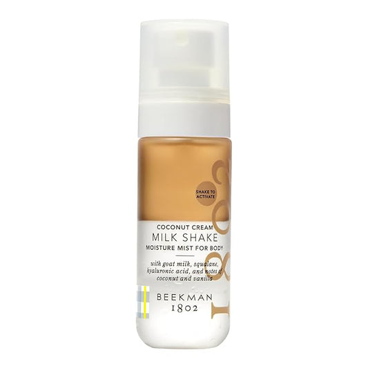 Beekman 1802 Coconut Cream Milk Shake - Body Mist - 2.0 fl. oz - With Hyaluronic Acid & Jojoba Oil - Instantly Moisturizes, Hydrates & Softens - Good for Sensitive Skin - Cruelty Free-GlimoraGlow