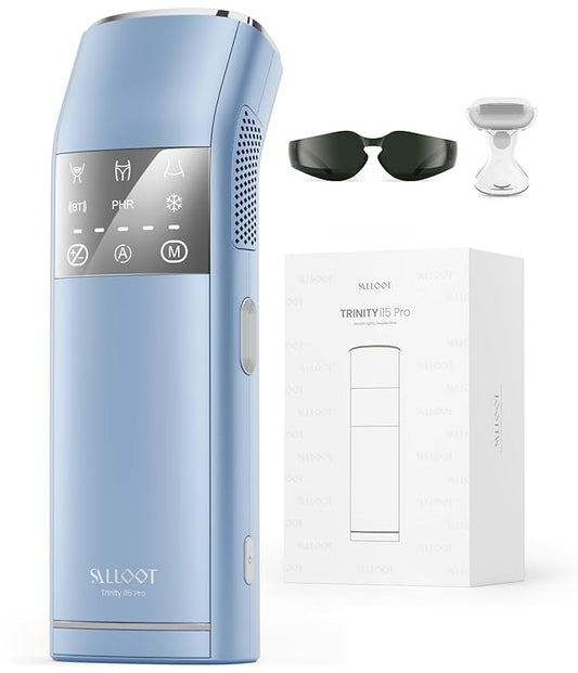 IPL Laser Hair Removal for Women and Men, 2 Lights, 2℃, 16.6 cm² Sapphire Ice Cooling for Sensitive Skin, 4-Pulse Mode for Ingrown Hair, Bikini, Face, Body Permanent Epilator Home Hair Removal Device-GlimoraGlow