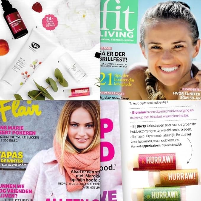 Hurraw! Grapefruit, Ginger, Eucalyptus (Kapha) Lip Balm: Organic, Certified Vegan, Cruelty and Gluten Free. Non-GMO, 100% Natural Ingredients. Bee, Shea, Soy and Palm Free. Made in USA-GlimoraGlow