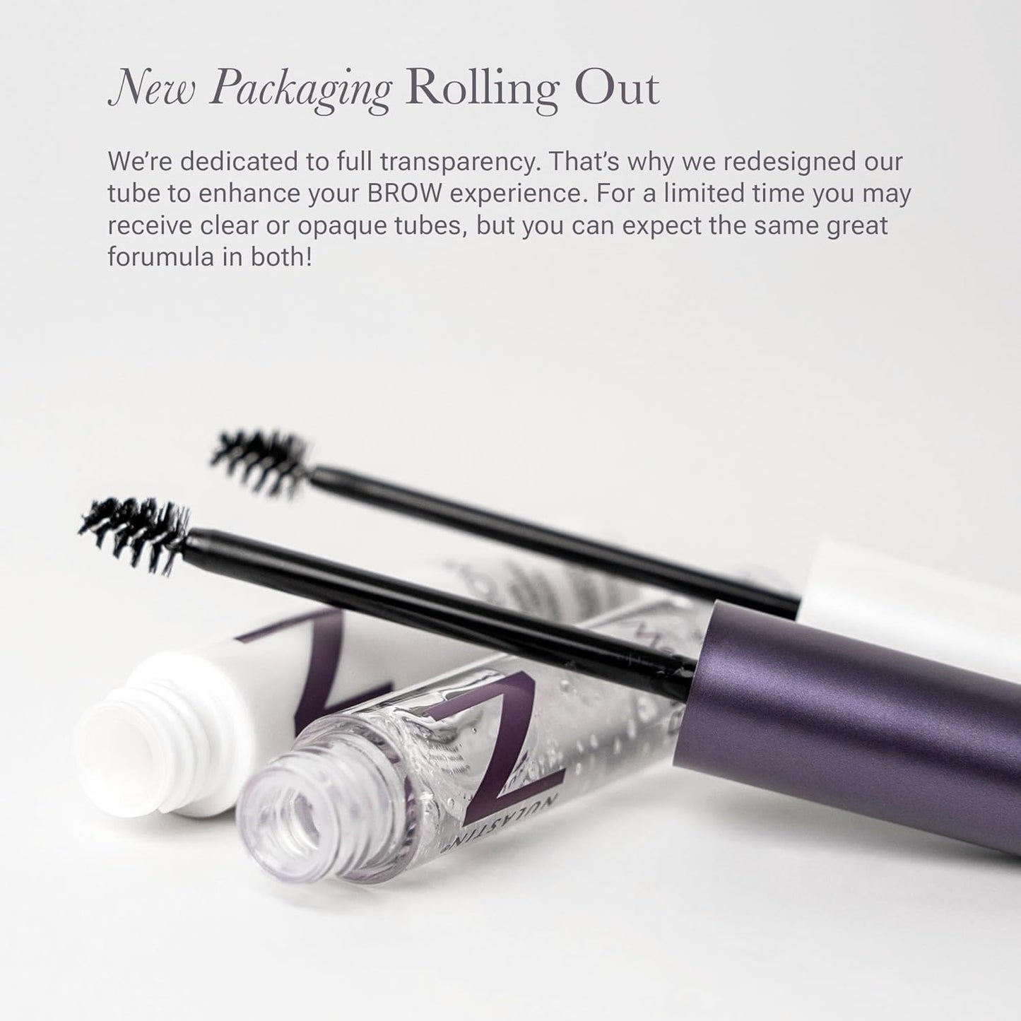 NULASTIN Eyebrow Serum for Thicker Looking Brows - BROW Shape Altering Serum - Reduce Shed & Encourage Fuller, More Youthful-Looking Brows - With Keratin & Peptides (2 Count, 0.1 fl oz each)-GlimoraGlow