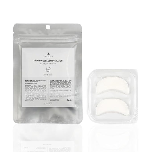 Hydro Collagen Gel Patch for Lash Extension, Under Eye Patch for Lash Lift, Lint Free, Made in Korea, 10 Pairs (20 Pads)-GlimoraGlow