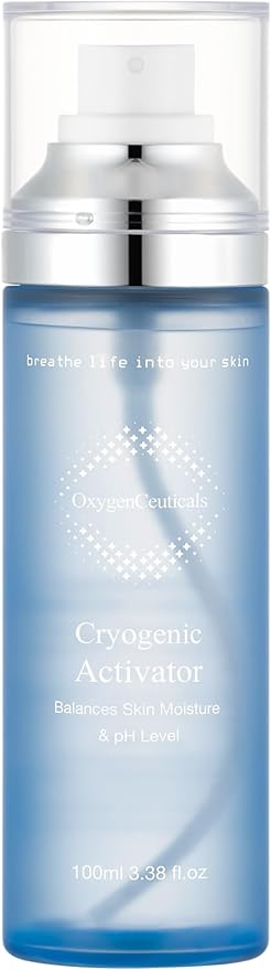 Cryogenic Activator (100ml / 3.38oz) – Facial Mist Toner for Hydrating, Soothing, and Cooling, Naturally Derived Deep Sea Water with Pure Oxygen, Suitable for All Skin Types-GlimoraGlow