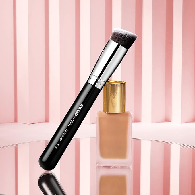 Flat Top Kabuki Foundation Brush, EIGSHOW Premium Makeup Brush for Liquid, Cream, and Powder - Blending, Buffing, Stippling, Flawless Application (F624)-GlimoraGlow