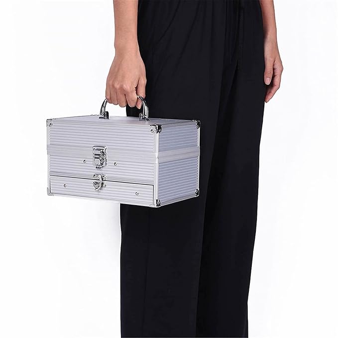 132 Color All In One Makeup Kit,Professional Makeup Case Set for Teen Girls, Multicolor Eyeshadow Palette(006N2-Silver)-GlimoraGlow