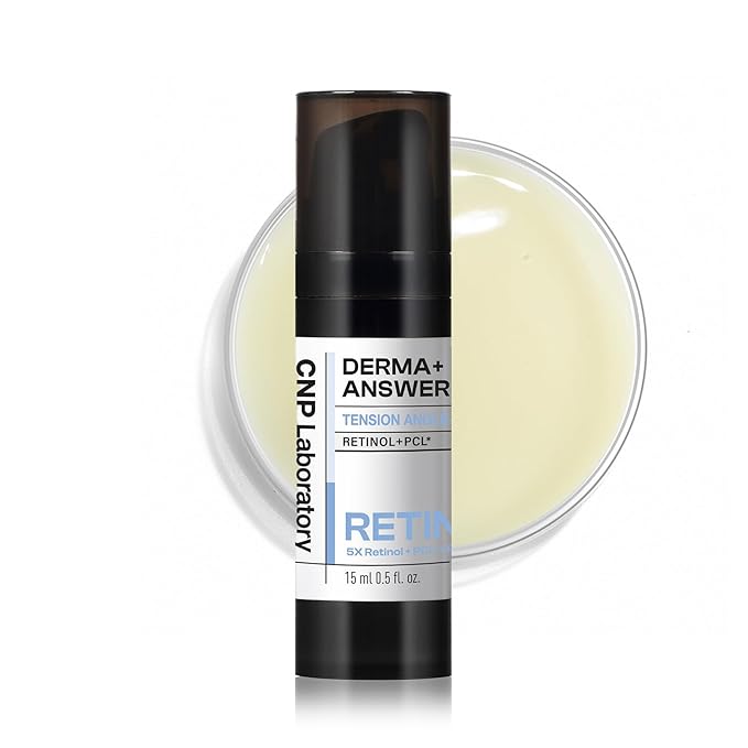 CNP Retinol PCL Eye Treatment Serum (0.5 fl.oz/ 15ml) - DermaAnswer Tension Angle-Fit Ampule, Under Eye Tightening, Firming, Korean Night Skincare, Fine Lines and Dark Circles-GlimoraGlow