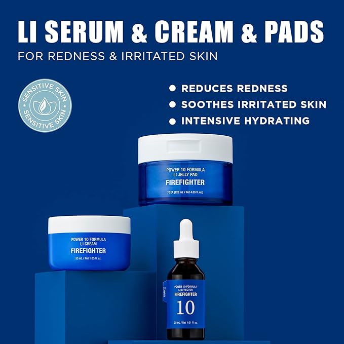 It'S SKIN LI Calming Skincare Set - Soothing Toner Pads, Ampoule Serum, Moisture Cream – Redness & Acne Relief with Licorice Extract & Guaiazulene – for Clear Skin-GlimoraGlow