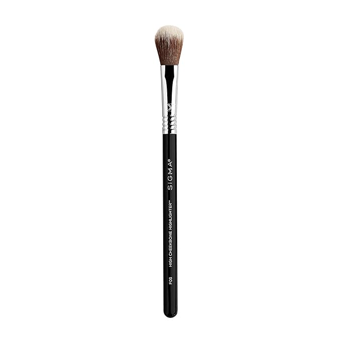 Sigma Beauty Professional F03 High Cheekbone Highlighter™ and Contouring Synthetic Face Makeup Brush with Sigmax® fibers for Buffing and Highlighting Nose, Chin and Cheekbones-GlimoraGlow