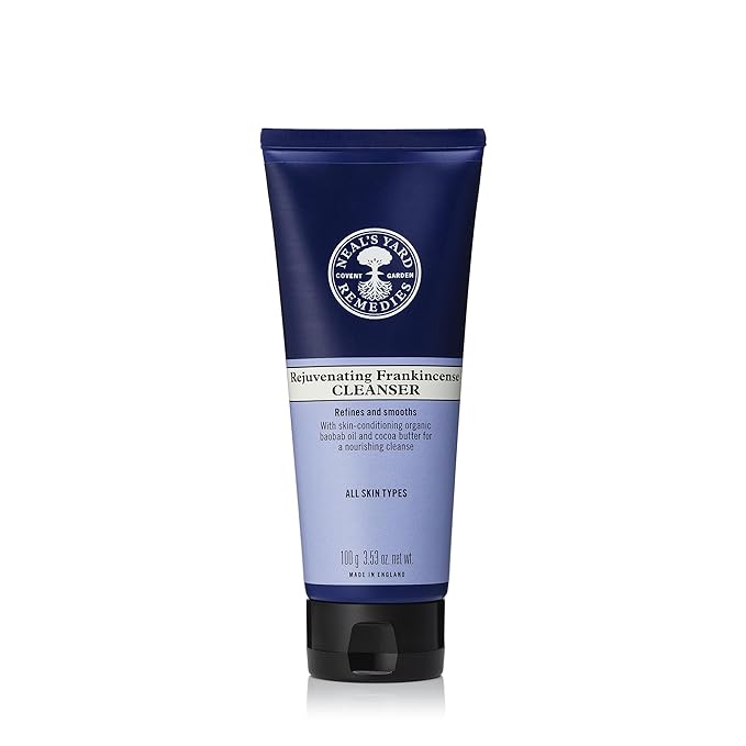 Neal's Yard Rejuvenating Frankincense Cleanser with Aloe Vera & Cocoa Butter, Smoothes & Refines, All Skin Types, Vegan Approved, Cruelty-Free 100mL-GlimoraGlow