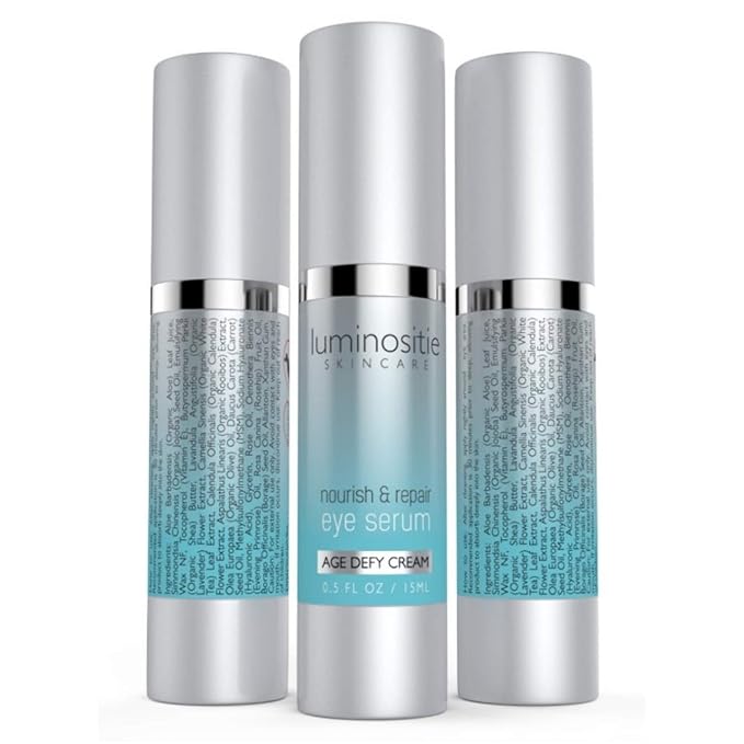 Under Eye Brightener Serum for Puffy Eyes & Dark Circles - Hydrating, Anti Aging, Under Eye Serum - Fast Absorption & Lightweight Finish-GlimoraGlow