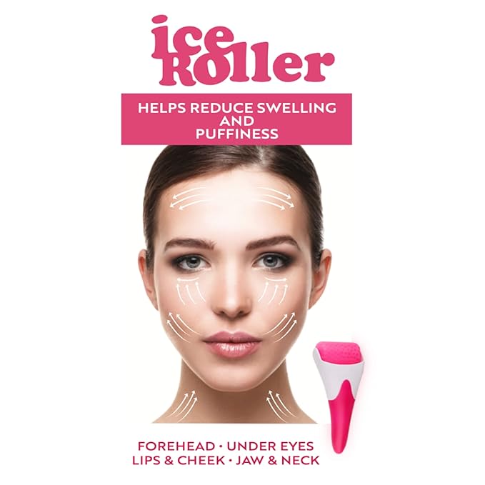 Elizabeth Mott Ice Roller for Face & Eyes Cooling Facial Massager to Reduce Puffiness Under-Eye Bags & Swelling Tighten Pores Boost Circulation Soothe Irritation, Numb Pain for Women and Men-GlimoraGlow