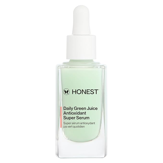 Honest Beauty Daily Green Juice Antioxidant Super Serum | Improves Skin Tone + Texture | Gentle for Sensitive Skin, Fragrance Free, Vegan | 1 fl oz-GlimoraGlow