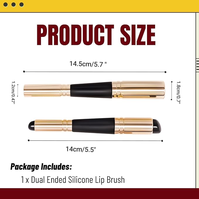 Dual Ended Silicone Lip Brush with Lid, Jelly-like Lip Makeup Brush, Versatile Makeup Applicator for Lips, Concealer, Contour, Blush, Bronzer, and Eyes, 1 count-GlimoraGlow
