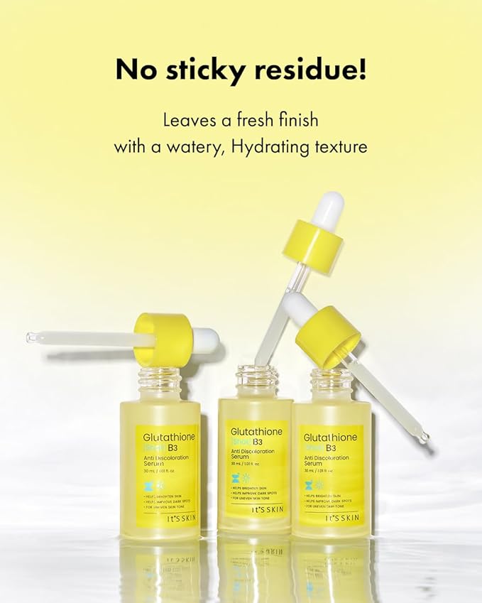 It'S SKIN Glutathione Shot B3 Serum 1.01 Fl Oz, Niacinamide Facial Serum, Dark Spot Corrector, Face Exfoliation, Hydrating Serum for Hyperpigmentation, Acne Scars, Blemish Spot, Korean Skincare-GlimoraGlow