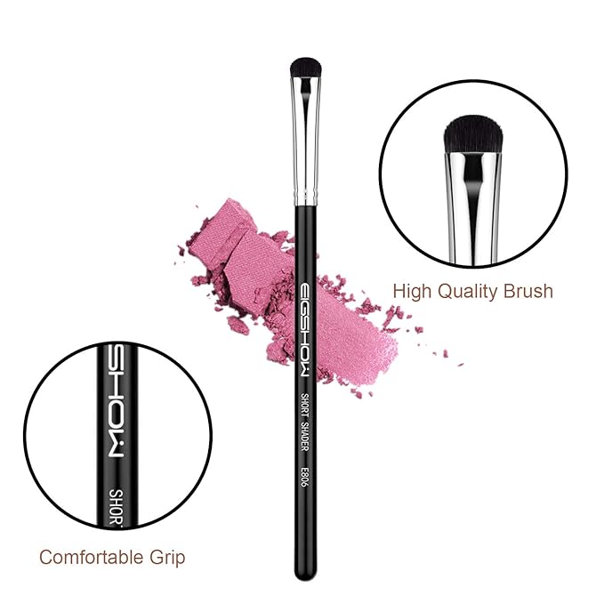 Eyeshadow Smudge Brush, EIGSHOW Short Shader Precision Makeup Brush High-End for Creasing & Cat Eye Makeup, Premium Quality, Cruelty-Free (E806)-GlimoraGlow