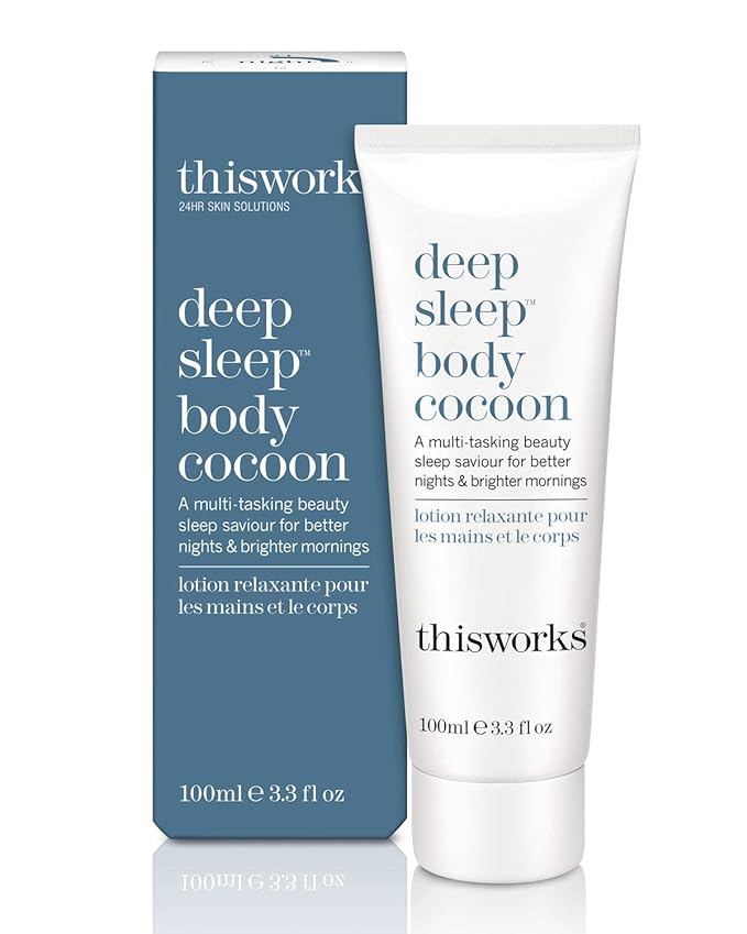 THISWORKS Deep Sleep Body Cocoon – Hydrating Body Lotion with Lavender, Chamomile & Vetivert – Soothing Nighttime Moisturizer for Dry Skin, Promotes Relaxation & Better Sleep – 100ml-GlimoraGlow