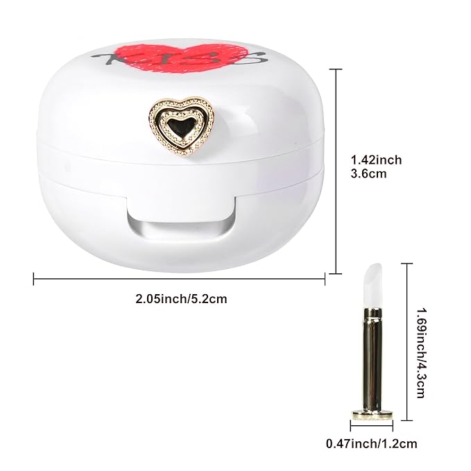 2 Pack Lip Balm Containers,Plastic Portable Empty Lip Balm Container with Mirror and Silicone Lip,Empty Lipstick Dispenser Box for Travel,Home-GlimoraGlow