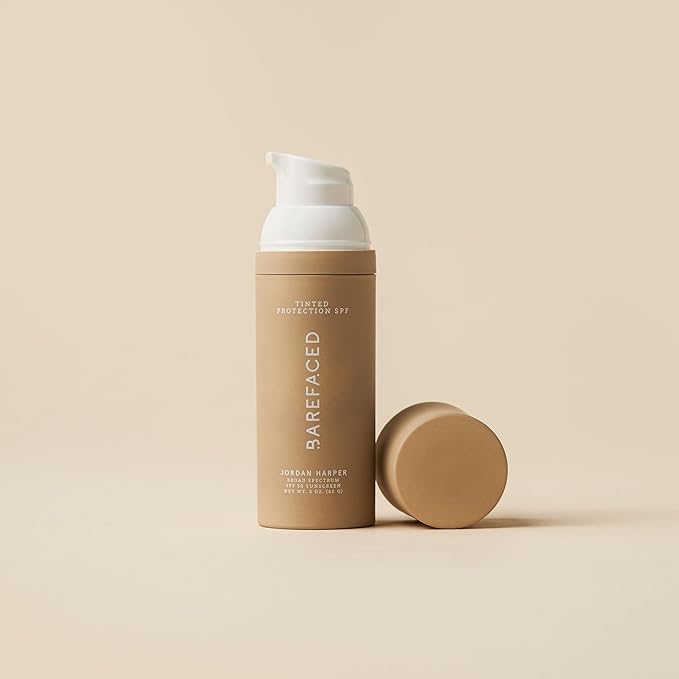 Barefaced Tinted Protection SPF 50+ – Broad-Spectrum Sunscreen with Zinc Oxide, Niacinamide & Hyaluronic Acid – Oil-Free UV Protection, Hydration & Anti-Aging with Universal Tint (60ml)-GlimoraGlow