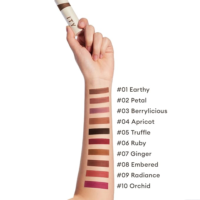 ITY Velvet Matte Finish Lip Stain-Mousse Textured Lip Clay, Red Shade, Conceals Lip Lines, Rich Pigment Lip Tint Lipsticks, 0.14 oz (4g) in Earthy, Ginger.-GlimoraGlow