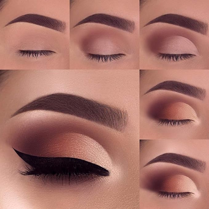 Professional Shader Eyeshadow Brush, EIGSHOW Flat Tapered Blending Brush with Dense Soft Bristles for Eye Shadow Application, for Cream Powder (E801)-GlimoraGlow