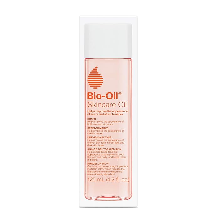 Bio-Oil Skincare Body Oil Serum for Scars and Stretch Marks, Face and Body Moisturizer with Vitamin E & A for Sensitive Dry Skin, Dermatologist Recommended, Non-Comedogenic, 4.2 Oz-GlimoraGlow