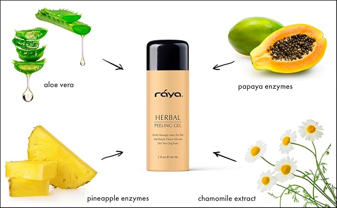 RAYA Herbal Facial Peeling Gel (110) | Gentle and Soft Exfoliator for Oily Skin | Helps Minimize Pores and Brighten Complexion-GlimoraGlow