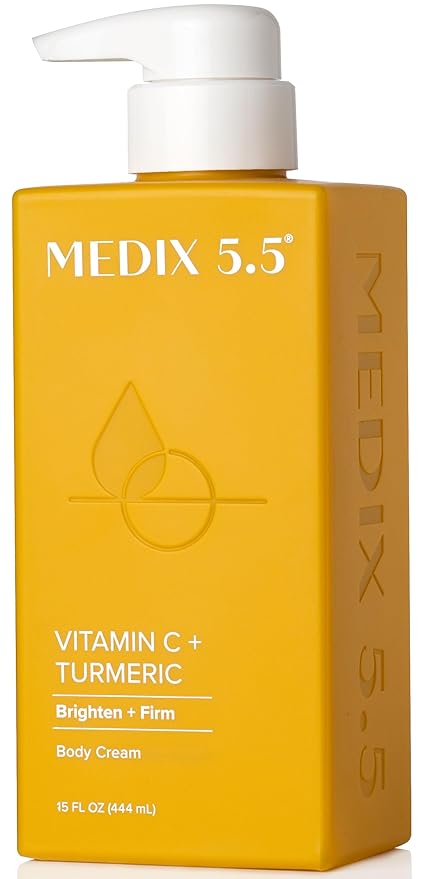 MEDIX 5.5 Vitamin C Cream Face Lotion & Body Lotion Moisturizer | Anti Aging Skin Care Firming & Brightening Cream Diminishes The Look Of Uneven Skin Tone, Age Spots, & Sun Damaged Dry Skin, 15 Fl Oz-GlimoraGlow
