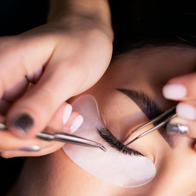 i-Laesh 100 Pairs Eye Pads for Lash Extensions - 100% Natural Aloe Vera Hydrogel Gel Under Eye Pads - Lint Free, Stick Well, Fits Most Eye Shapes Lash Extension Supplies Makeup Tools - U Eye Pads-GlimoraGlow