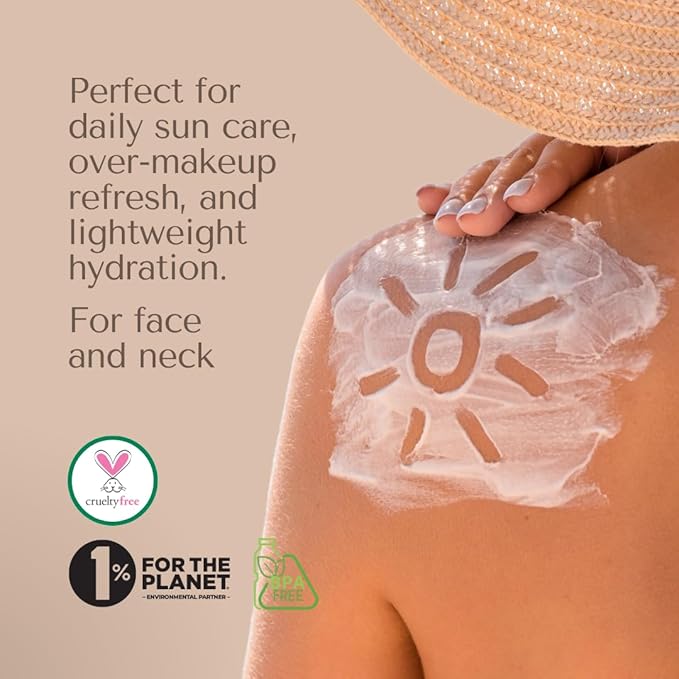 Organic To Green Completely Weightless Face Sunscreen Spray | Award-Winning Lightweight Organic Sunscreen | 29 SPF | 2 oz-GlimoraGlow