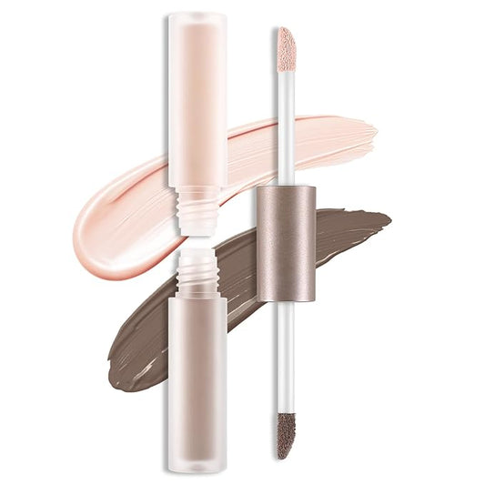 2 in 1 Bronzer and Highlighter Stick,Non-greasy & Non-drying Contour Pencil,Easy to Create a Natural Shimmery Finishing,Long Lasting & Waterproof Face Brighten Make up Pen-GlimoraGlow