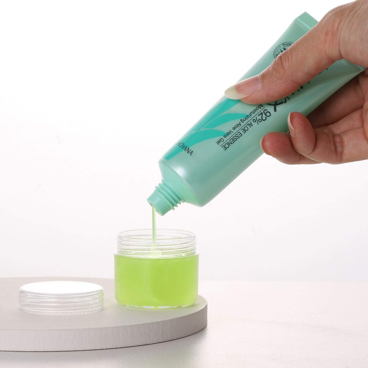 100 Count Clear Plastic Sample Containers 20g Empty Jars Cosmetic Containers with Lids Leak Proof Lip Balm Containers-GlimoraGlow