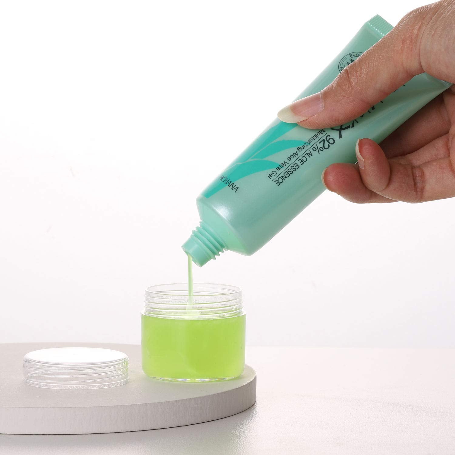 100 Count Clear Plastic Sample Containers 20g Empty Jars Cosmetic Containers with Lids Leak Proof Lip Balm Containers-GlimoraGlow