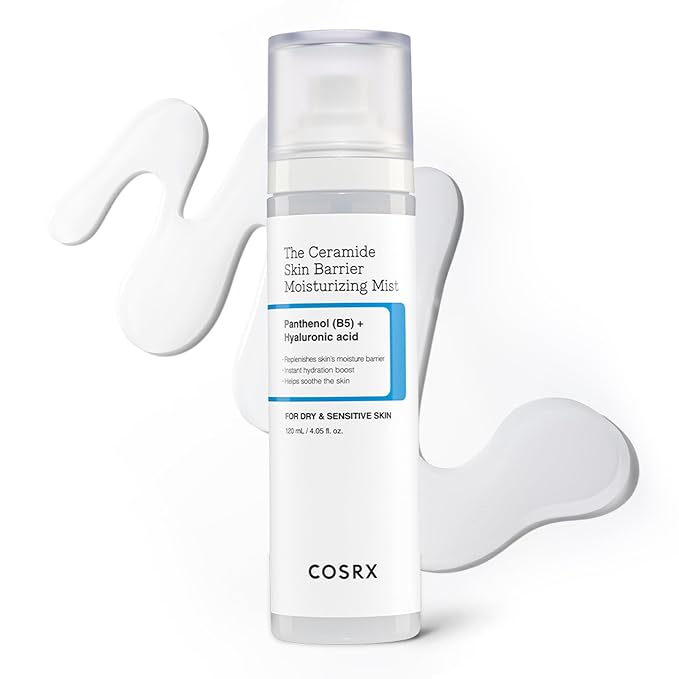 COSRX Barrier Cream Face Mist - Milky Toner with Ceramide & Hyaluronic Acid, Hydrating and Soothing Facial Spray for All Skin Types, 4.06 fl.oz, Korean Skin Care-GlimoraGlow