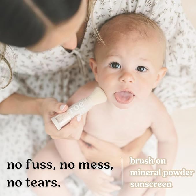 Roe Wellness- Kids SPF 50 Brush On Mineral Sunscreen Powder EWG Certified, Non-Toxic, Reef-Friendly, Easy to Apply for Kids, Babies & Parents (2Pack)-GlimoraGlow