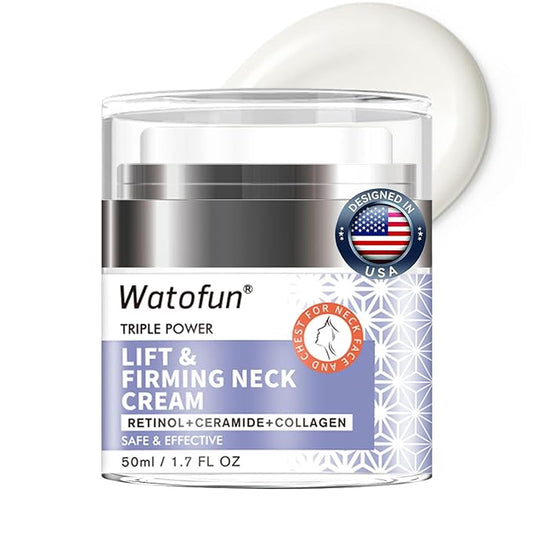 Neck Creams for Tightening and Firming - Anti Wrinkle & Treatment with Retinol Peptides, Ceramide - Overnight Moisturizer for All Skin Types - Sensitive Safe-GlimoraGlow