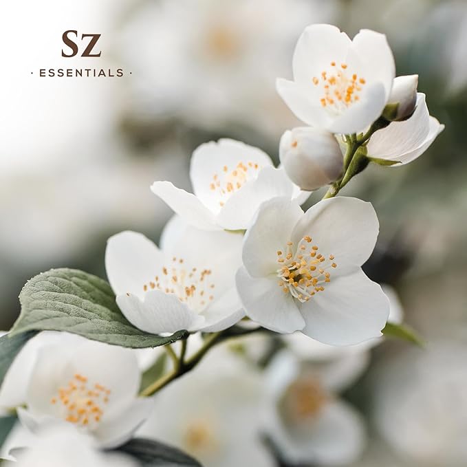 Jasmine Absolute Essential Oil – 100% Pure & Undiluted – 4 Jasminum Species – Divine Floral & Exotic Scent! – Aromatherapy & Natural Perfumery - Therapeutic Grade & Vegan – 0.17oz (5mL)-GlimoraGlow