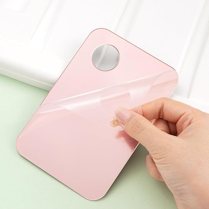 1 Pc Acrylic Cosmetic Makeup Palette Tray Foundation Spatula Makeup Mixing Palette Apply for Foundation Eye Shadow Lipsticks Nail Art Beauty Salon (Transparent)-GlimoraGlow